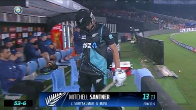 IND vs NZ 2023, 3RD T20I: Mitchell Santner  Wicket