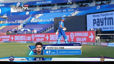 M42: KKR vs DC – Shreyas Iyer Wicket