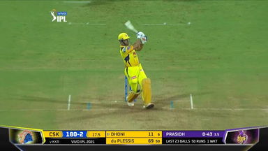 M15: KKR vs CSK – MS Dhoni Six