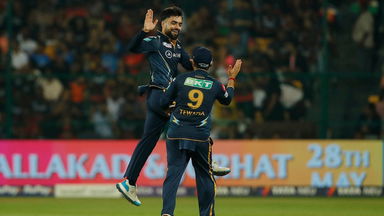 CASTLED: Rashid Khan's lovely googly cleans up Maxwell