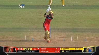 M19: CSK vs RCB – Devdutt Padikkal Six