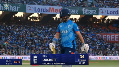 IND vs ENG 2025, 3rd ODI: Ben Duckett Wicket