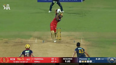 IPL 2026 M34: RCB vs GT - Devdutt Padikkal Six