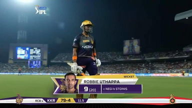 M35: KKR vs RCB – Robin Uthappa Wicket