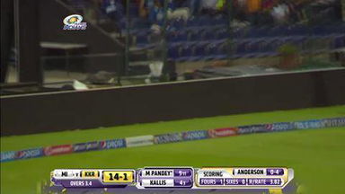 M1: MI vs KKR – Manish Pandey Six