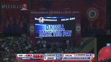 M45: DD vs KXIP – Dinesh Karthik Six