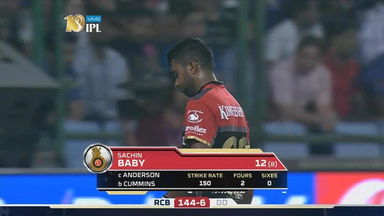 M56: DD vs RCB – Sachin Baby Wicket