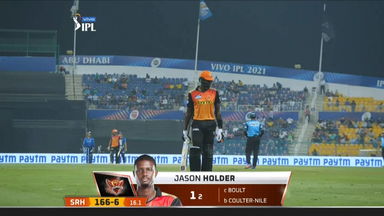 M55: SRH vs MI – Jason Holder Wicket