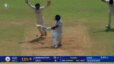 IND vs NZ 2024, 3rd Test: Washington Sundar Wicket