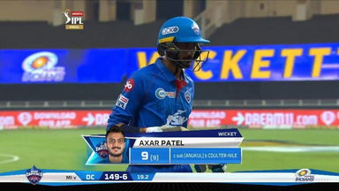 Final: MI vs DC – Axar Patel Wicket