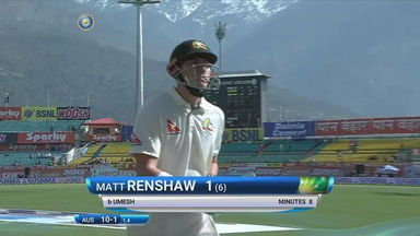 IND vs AUS 2017 - 4th Test day 1 : Matt Renshaw Wicket