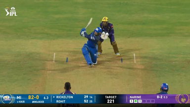 IPL 2026 M02: MI vs KKR - Ryan Rickelton Six