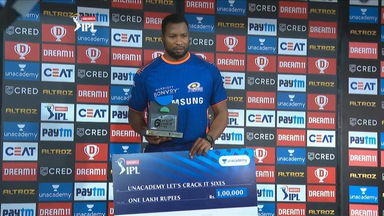 M56: SRH vs MI – Unacademy Lets Crack It Sixes of the Match – Kieron Pollard
