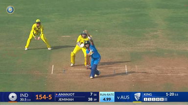 Amanjot Kaur's one-handed lofted four off Alana King