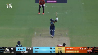 M12: GT vs SRH – Wriddhiman Saha Six