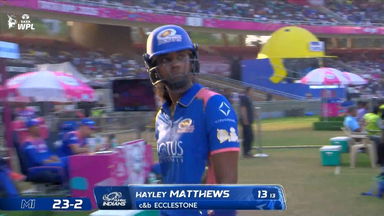 Wicket: Match 10, UP Warriorz vs Mumbai Indians, WPL 2026: Hayley Matthews Wicket
