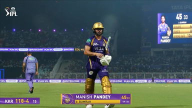 IPL 2026 M65: KKR vs MI - Manish Pandey Wicket