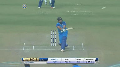 IND vs SL 2017, 2nd ODI: Rohit Sharma Six
