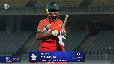 IND-W vs ZIM-W 2026, 2nd ODI: Tendai Makusha Wicket