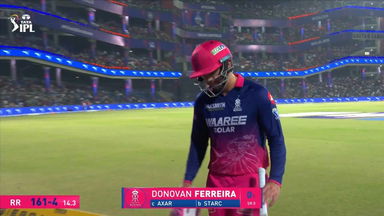 IPL 2026 M62: DC vs RR - Donovan Ferreira Wicket
