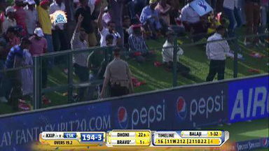 M3: CSK vs KXIP –  Dwayne Bravo Six