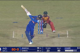 IND-W vs ZIM-W 2026, 2nd T20I: Smriti Mandhana Six