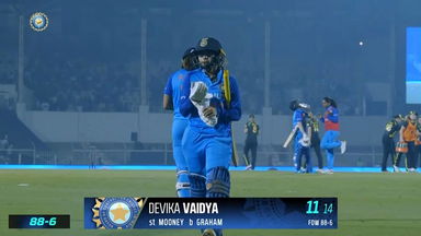 IND-W vs AUS-W 2022, 5TH T20I: Devika Vaidya  Wicket