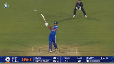 IND vs NZ 2026, 2nd T20I: Shivam Dube Six