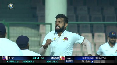 Ranji Trophy  2022/23, Delhi VS Mumbai :  Fall of Wickets
