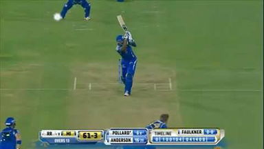 M9: RR vs MI – Kieron Pollard Six