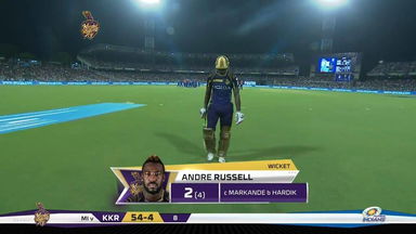 M41: KKR vs MI – Andre Russell Wicket