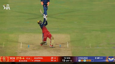 IPL 2025 M70: LSG vs RCB - Jitesh Sharma Six