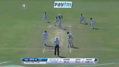 IND vs ENG 2016 - 1st Test, day 4 : Wriddhiman Saha six