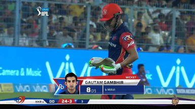 M13: KKR vs DD – Gautam Gambhir Wicket