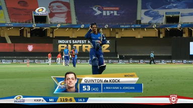 M36: MI vs KXIP – Quinton de Kock Wicket