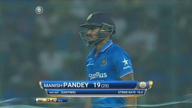 IND vs NZ 2016, 2nd ODI: Manish Pandey Wicket