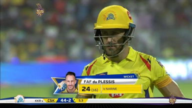 M29: KKR vs CSK – Faf du Plessis Wicket