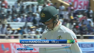 IND vs AUS 2017 - 3rd Test day 1 : Peter Handscomb Wicket