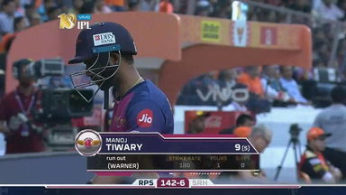 M44: SRH vs RPS – Manoj Tiwary Wicket
