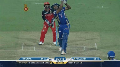 M12: RCB vs MI – Kieron Pollard Six