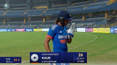 IND-W vs ENG-W 2023, 1ST T20I: Harmanpreet Kaur Wicket