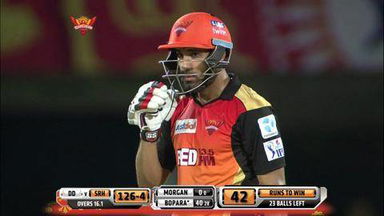 M13: SRH vs DD – Ravi Bopara Six