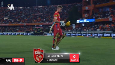 M14: SRH vs PBKS – Nathan Ellis Wicket