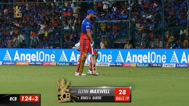 M10: RCB vs KKR – Glenn Maxwell Wicket