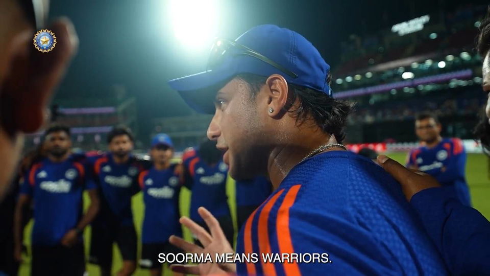 Inside Abhishek Sharma's electrifying pre-match speech