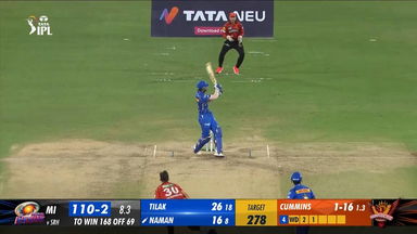 M08: SRH vs MI – Naman Dhir Six