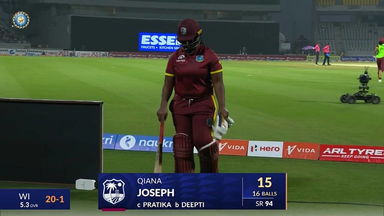 IND-W vs WI-W 2024, 2nd ODI: Qiana Joseph Wicket