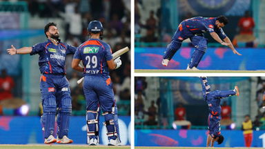 Special Somersault celebration: Rishabh Pant brings up 100 in style