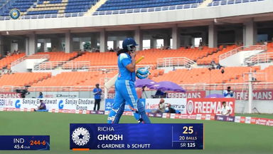 IND-W vs AUS-W 2025, 1st ODI: Richa Ghosh Wicket