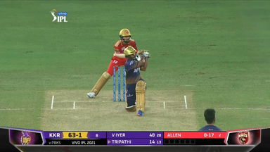 M45: KKR vs PBKS – Rahul Tripathi Six